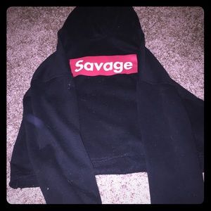 I’m selling a very cute savage crop hoodie